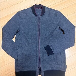 Ted Baker London Knit Bomber Herringbone Jacket